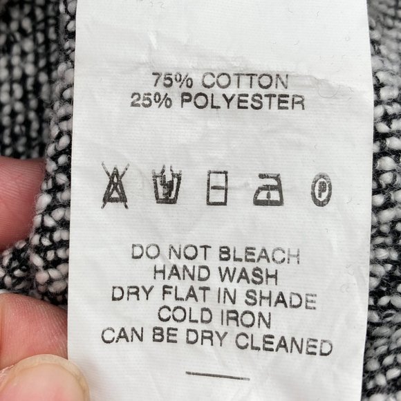 Neutral A-Line Henley Tunic Sweater w/Black Contrast Trim & Patch Pockets - Picture 8 of 9